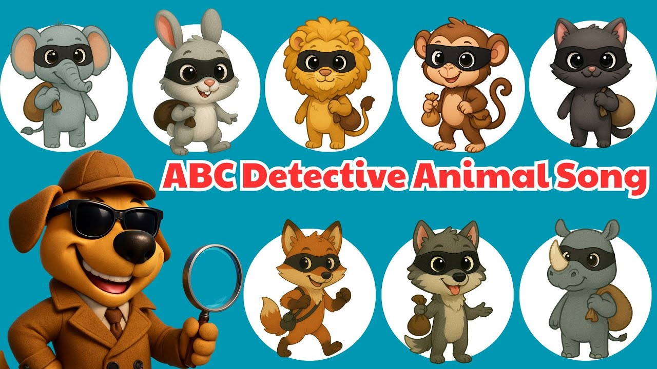 🐶 🎵 ABC Detective Song - Learn Alphabet A to Z with Animal Detectives! 🕵️🐶 Fun Kids Song Gon Gon Edu