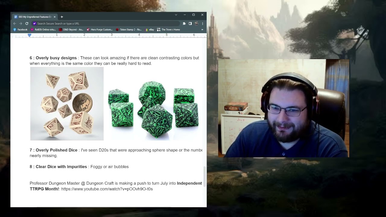 Ep.3 : My None Preferred Features On Dice
