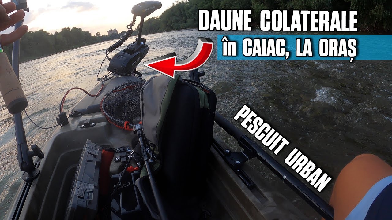 PESCUIT din CAIAC prin ORAS printre BLOCURI - SPINNING, INGHETATA, PERIPETII...
