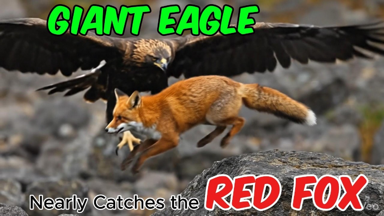 Giant Eagle Nearly Catches the Red Fox