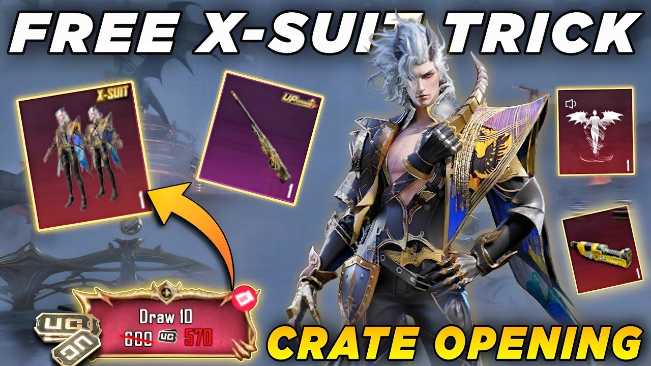 🔴 FREE DRAVION X-SUIT TRICK 😍| Dravion X-Suit Crate Opening ✅| How To Get Free X-suit 🤩| New X-Suit 