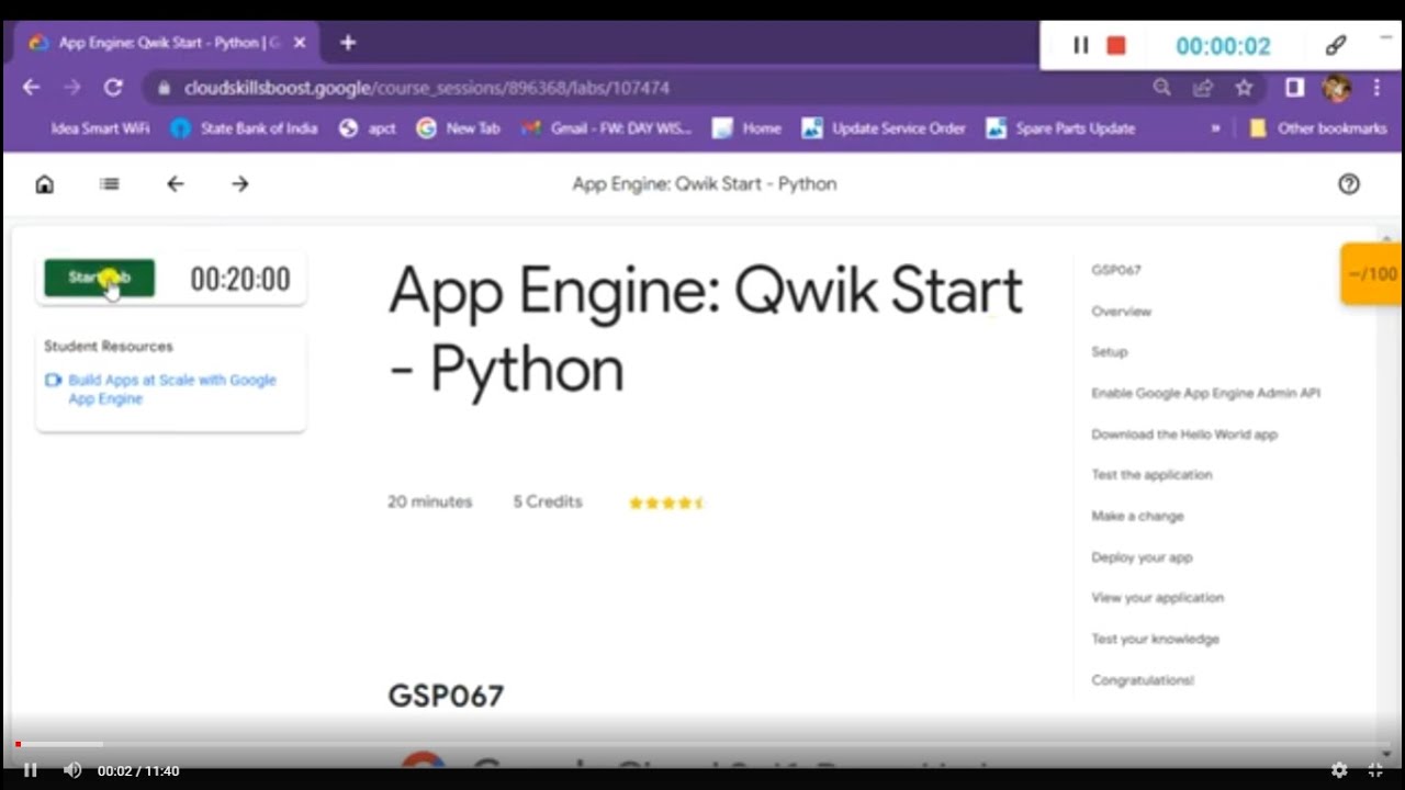 App Engine: Qwik Start - Python | Qwiklabs [GSP067]