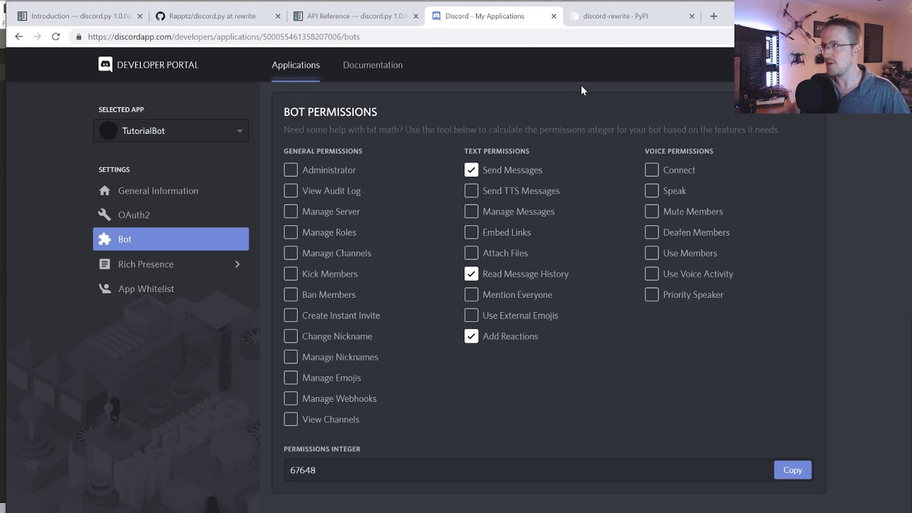 Introduction and basic bot - making Discord bots with Discordpy p.1