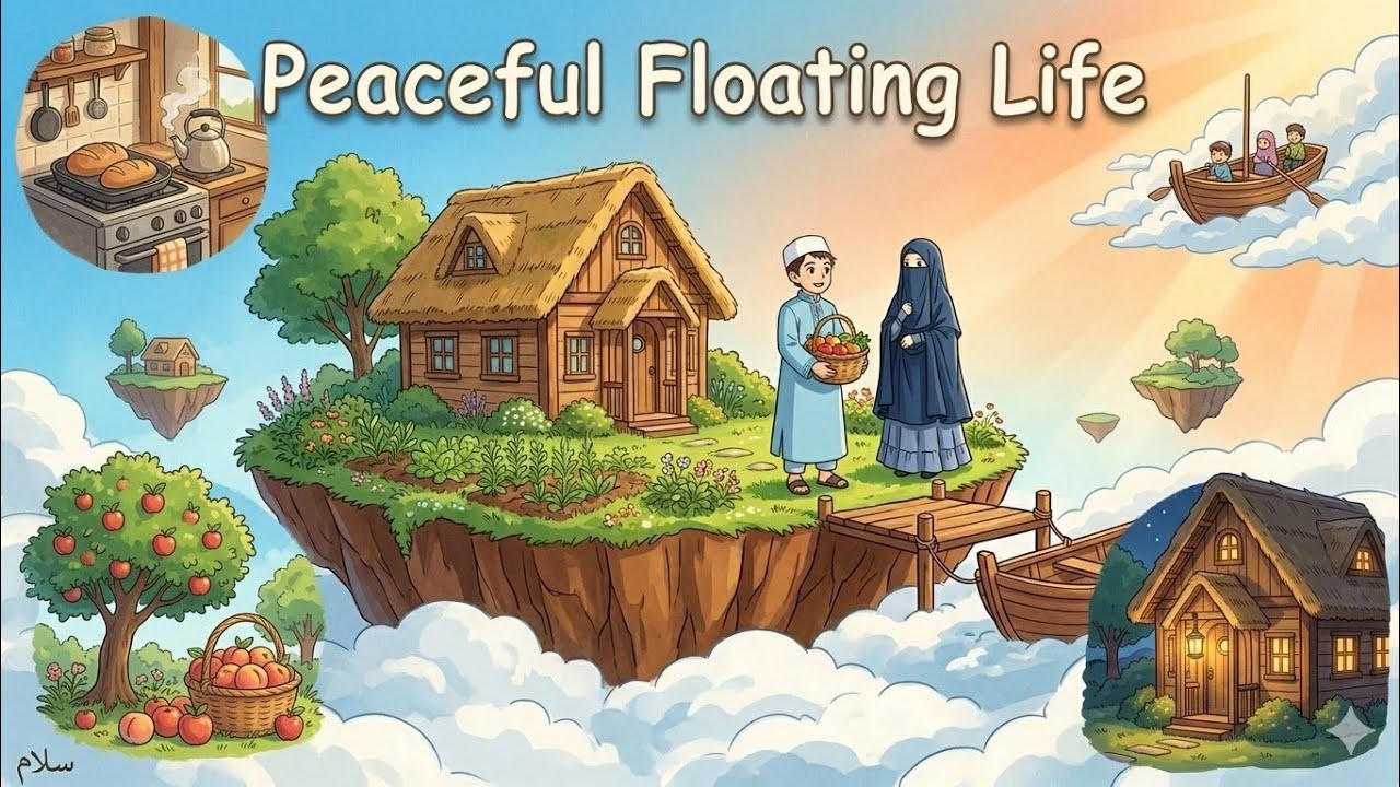 A Peaceful Journey Through the Floating Islands | Cozy Ghibli-Inspired Story #ghibli #villagelife 