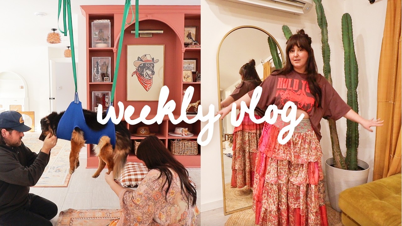 WEEKLY VLOG * how i cut the dogs nails + sewing project!