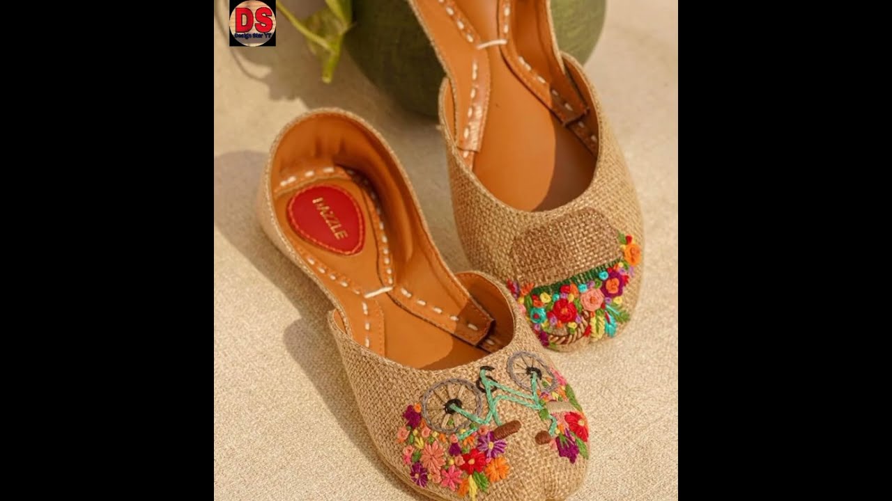 embriderd khussa for wedding and mehndi |  khussa design #khussa2023
