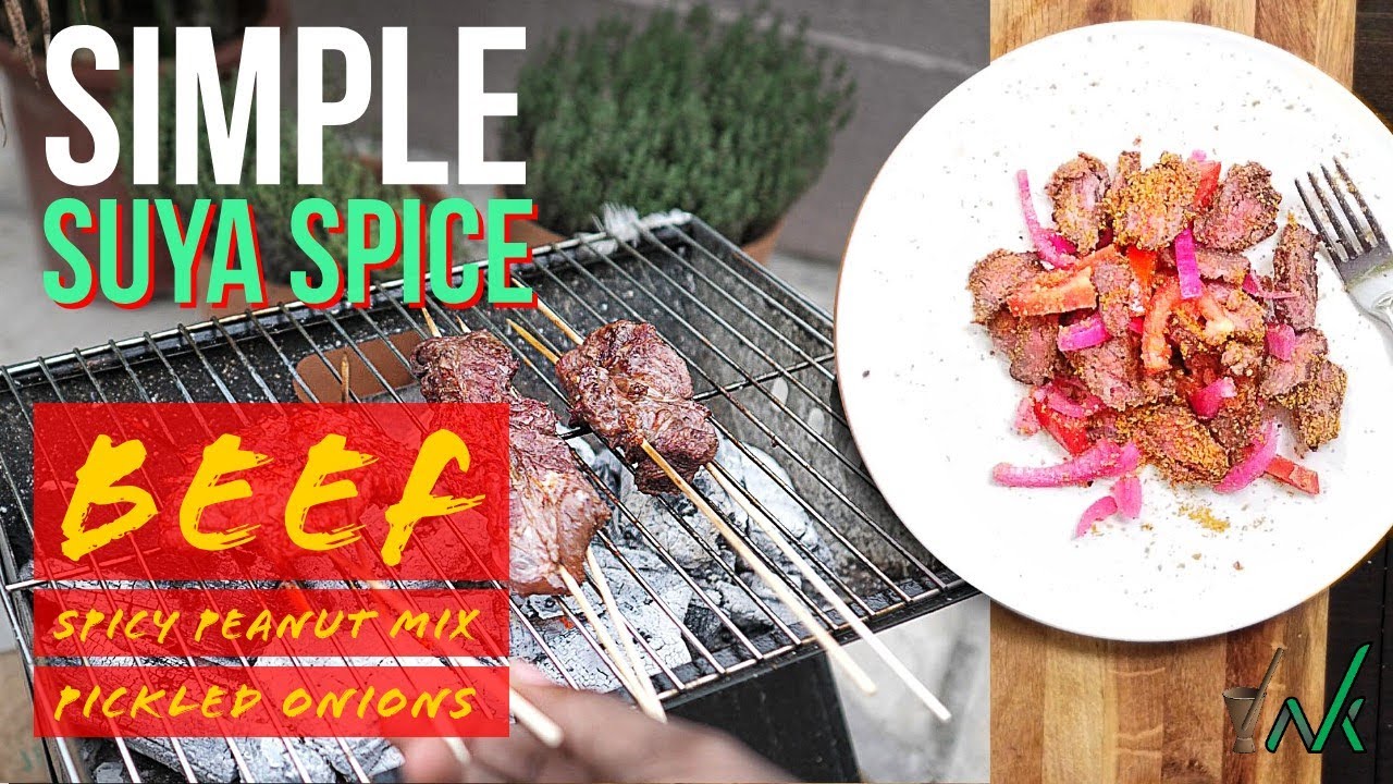Simple Suya Recipe | Nigerian BBQ Meat & Spicy Peanut Rub (Suya mix)