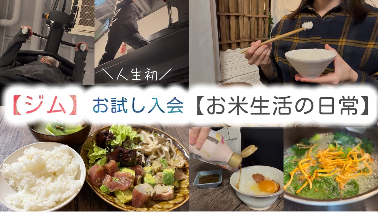 【お米生活とジム】お試し入会、どうして？？痩せて維持してるお米生活の日常【お米ダイエット/一汁一菜】