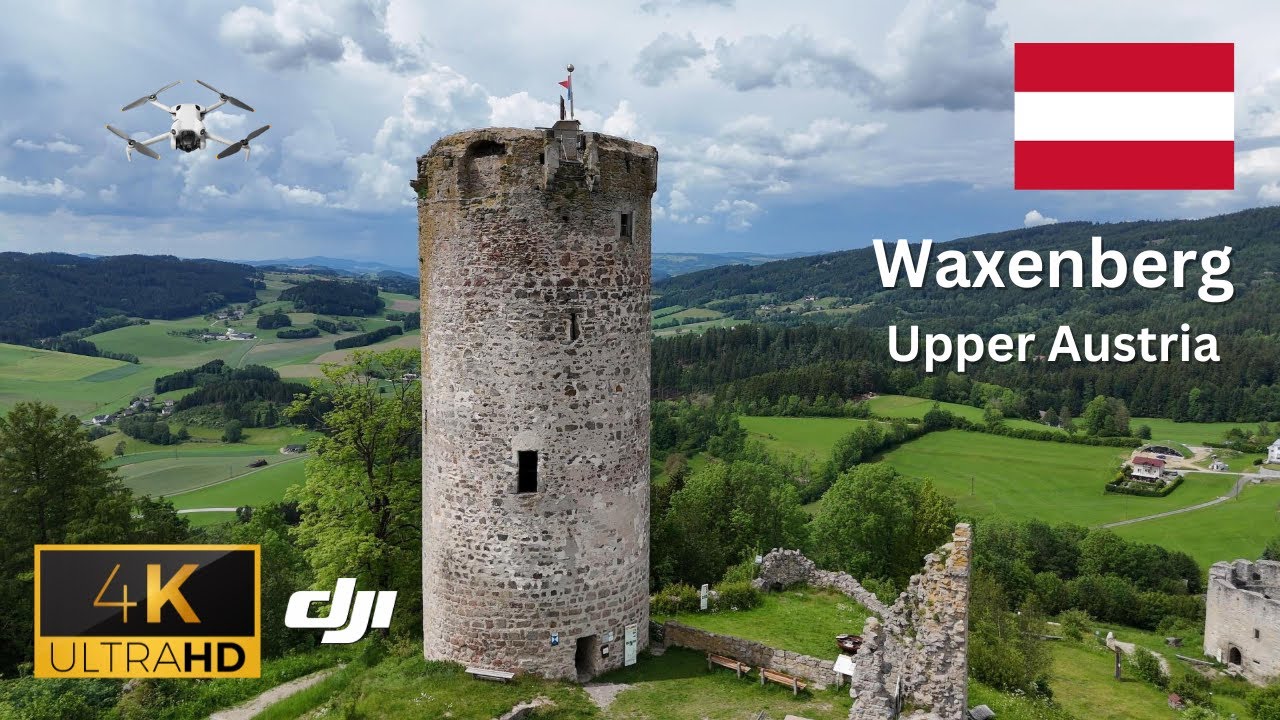 🏰 Drohnenflug über die Burgruine Waxenberg – Epische 4K-Aufnahmen aus dem Mühlviertel 🌫️