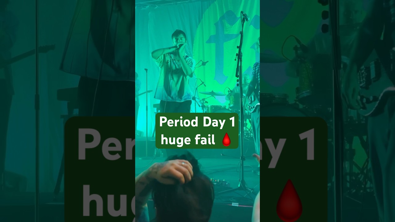 Period Day 1 FAIL 🩸😳 Leaked through during Fontaines DC #shorts