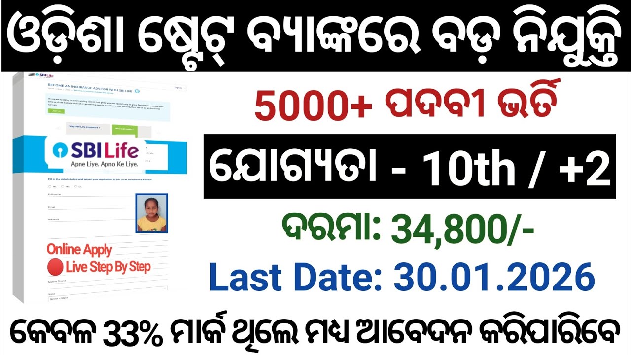 SBI Latest Recruitment 2026/5000+ Post/1000+ SBI Branch Vacancy 2026