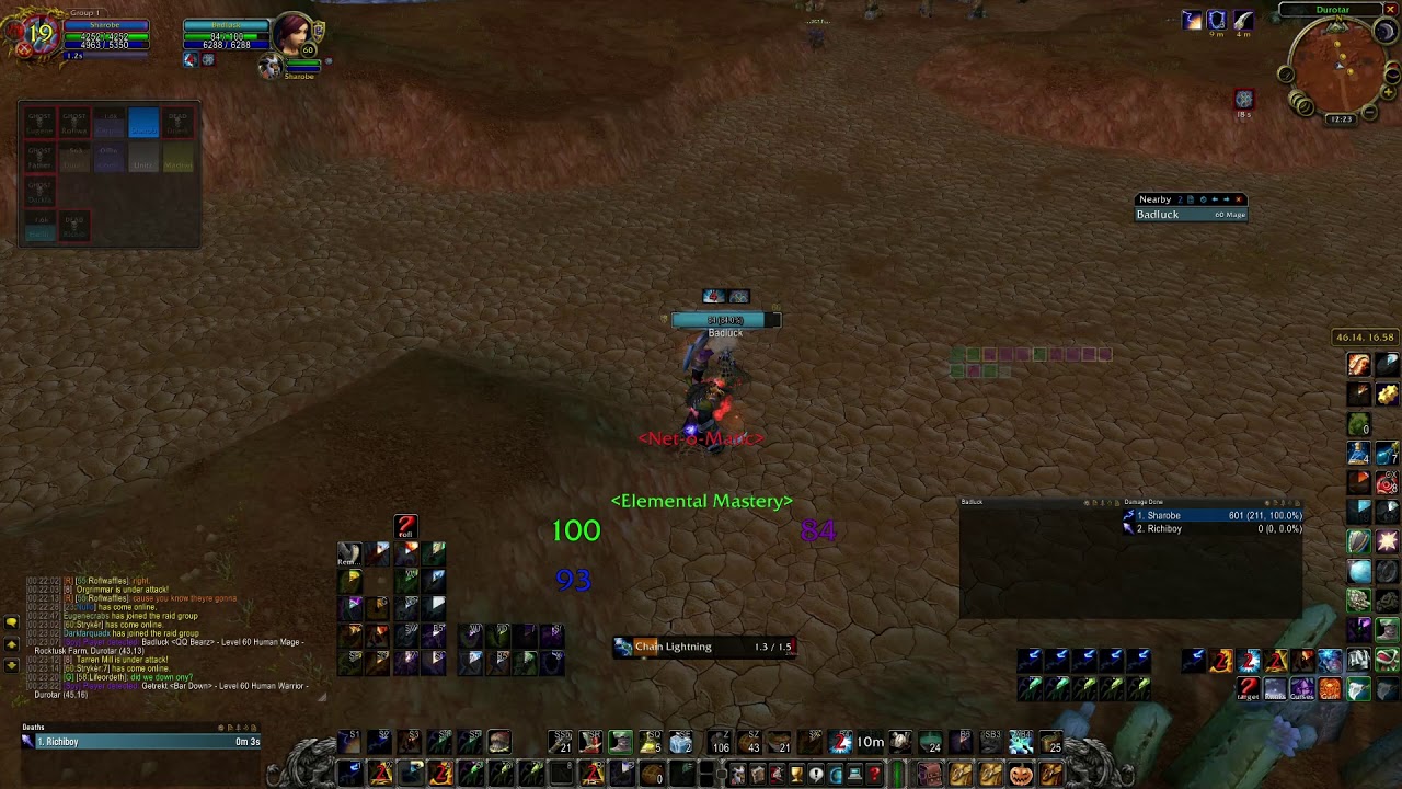 Shaman VS Mage Classic Wow