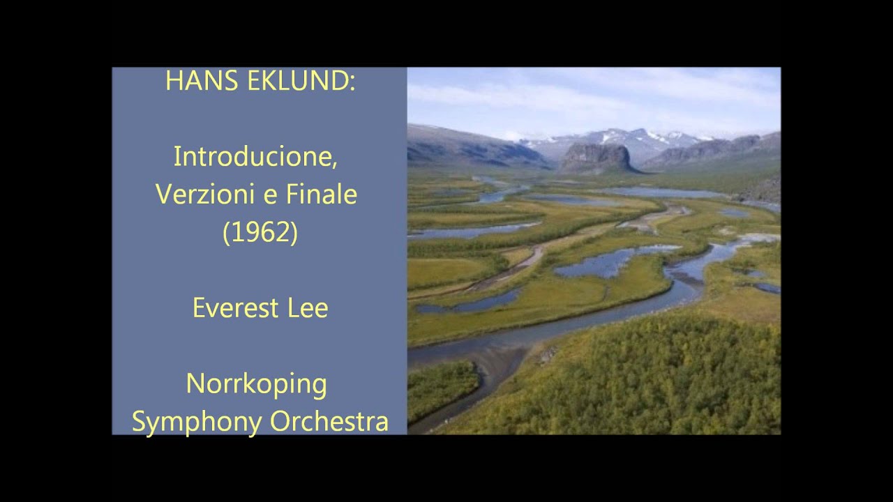 Hans Eklund: Introducione, Verzioni e Finale (1962) [Lee]