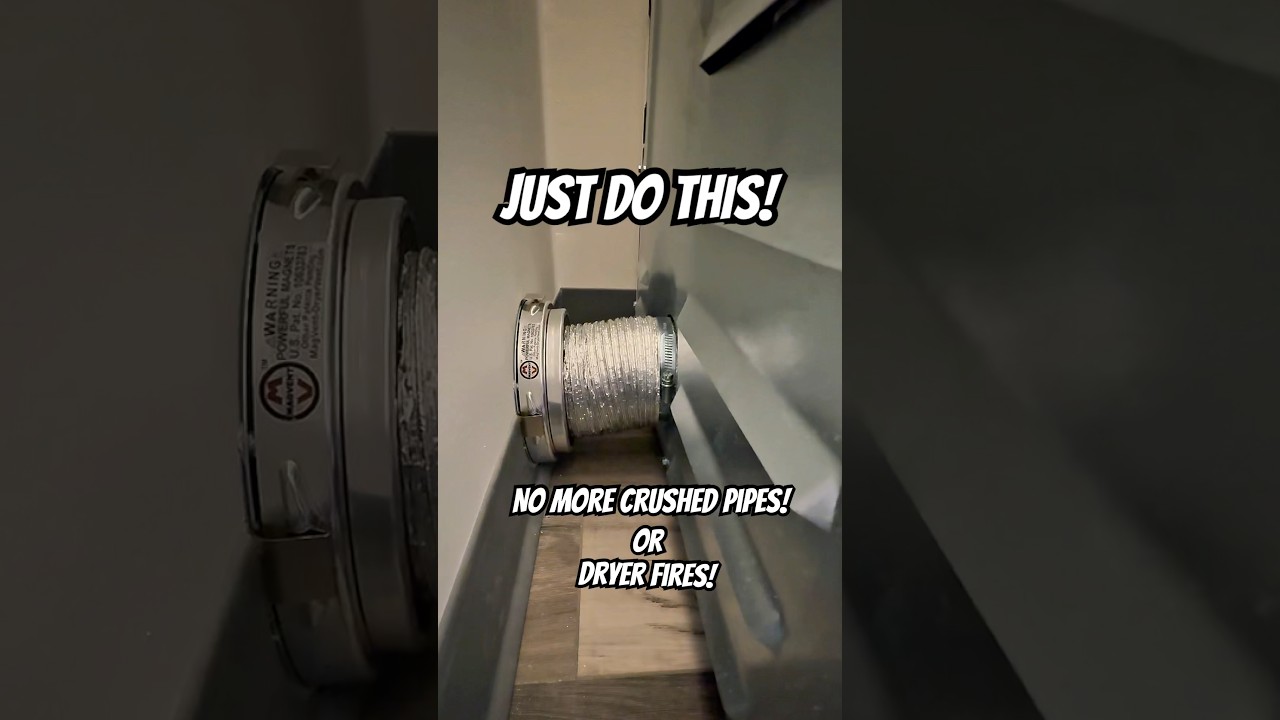 STOP DRYER FIRES🔥.Use This! #shorts #diy #appliances ​⁠  @magvent-dryervent1485