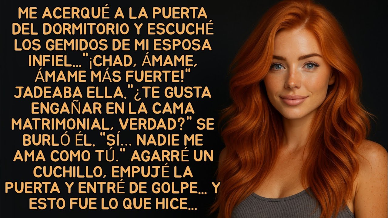 Me acerqué a la puerta del dormitorio y escuché los gemidos de mi esposa infiel...