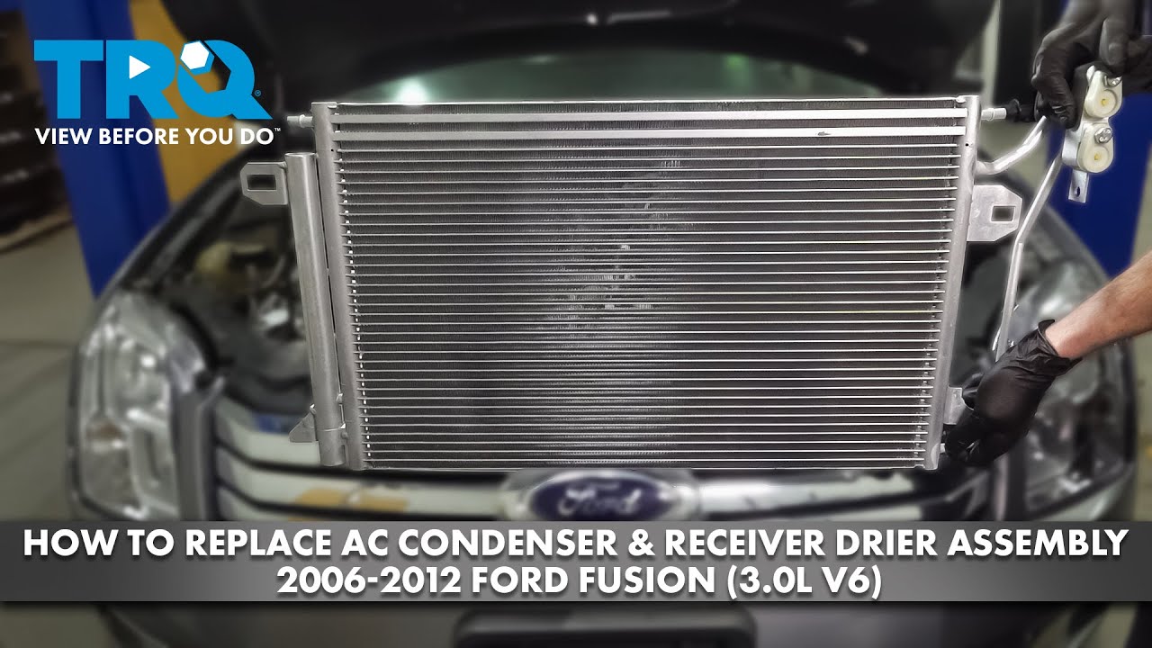 Как заменить конденсатор кондиционера и ресивер-осушитель в сборе Ford Fusion (3,0 л V6) 2006–201...