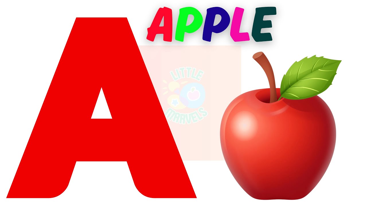 A is for Apple : A A Apple 🍎 - Phonics Song | ABC Song for Babies | 123 Numbers Song