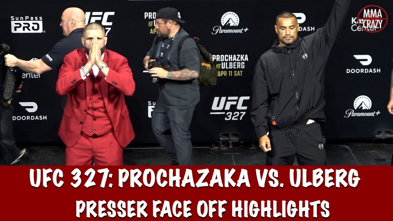 UFC 327 Press Conference FACE OFF Highlights