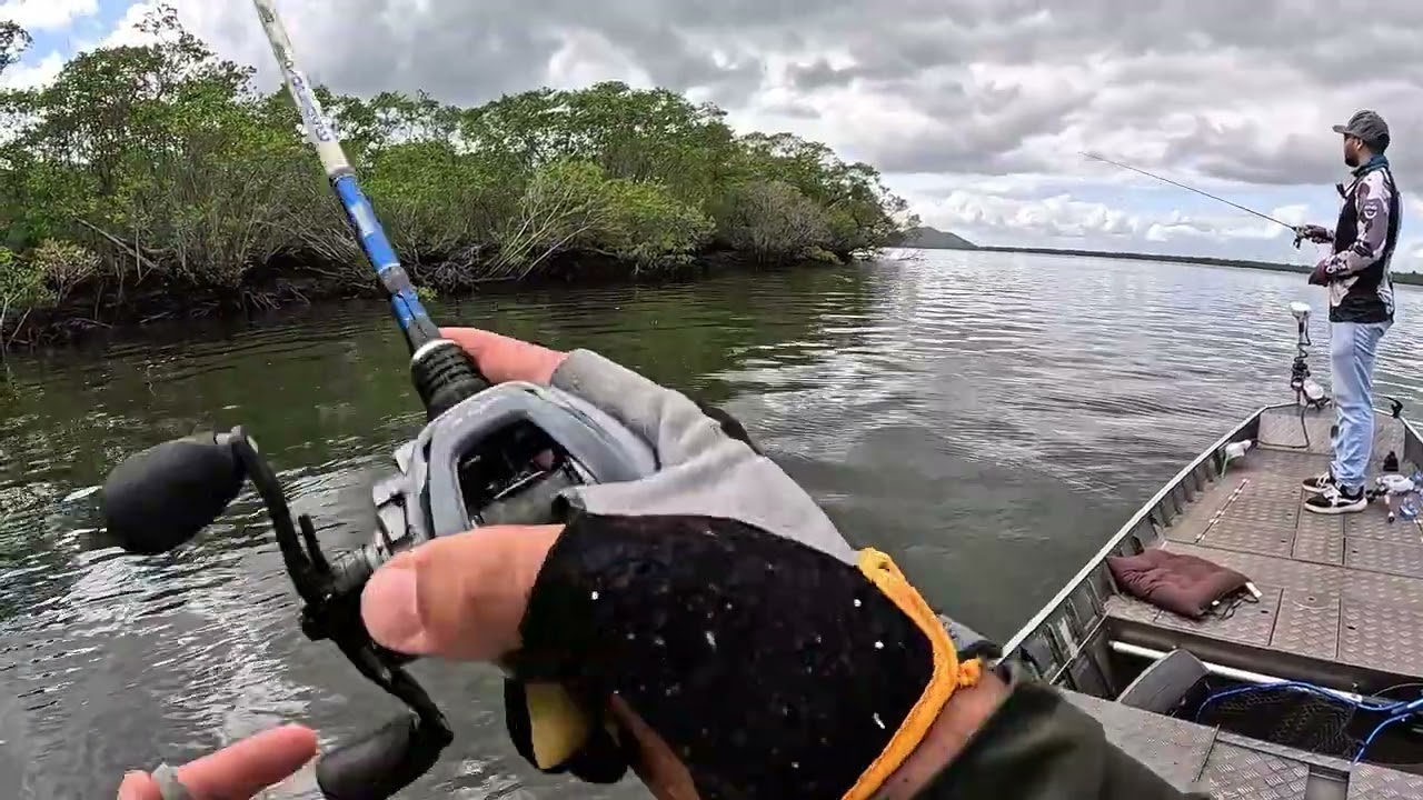 Pescaria de robalo. Dia difícil no Rio Palmital. 