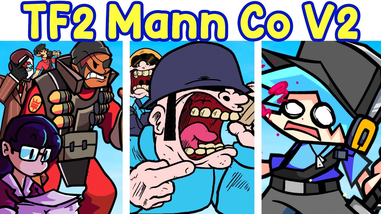 Friday Night Funkin': VS TF2 Mann Co V2 Update FULL WEEK| FNF Mod/Team Fortress 2