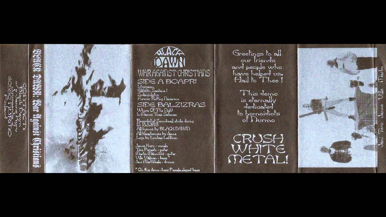 Black Dawn - War Against Christians demo 1993 HD