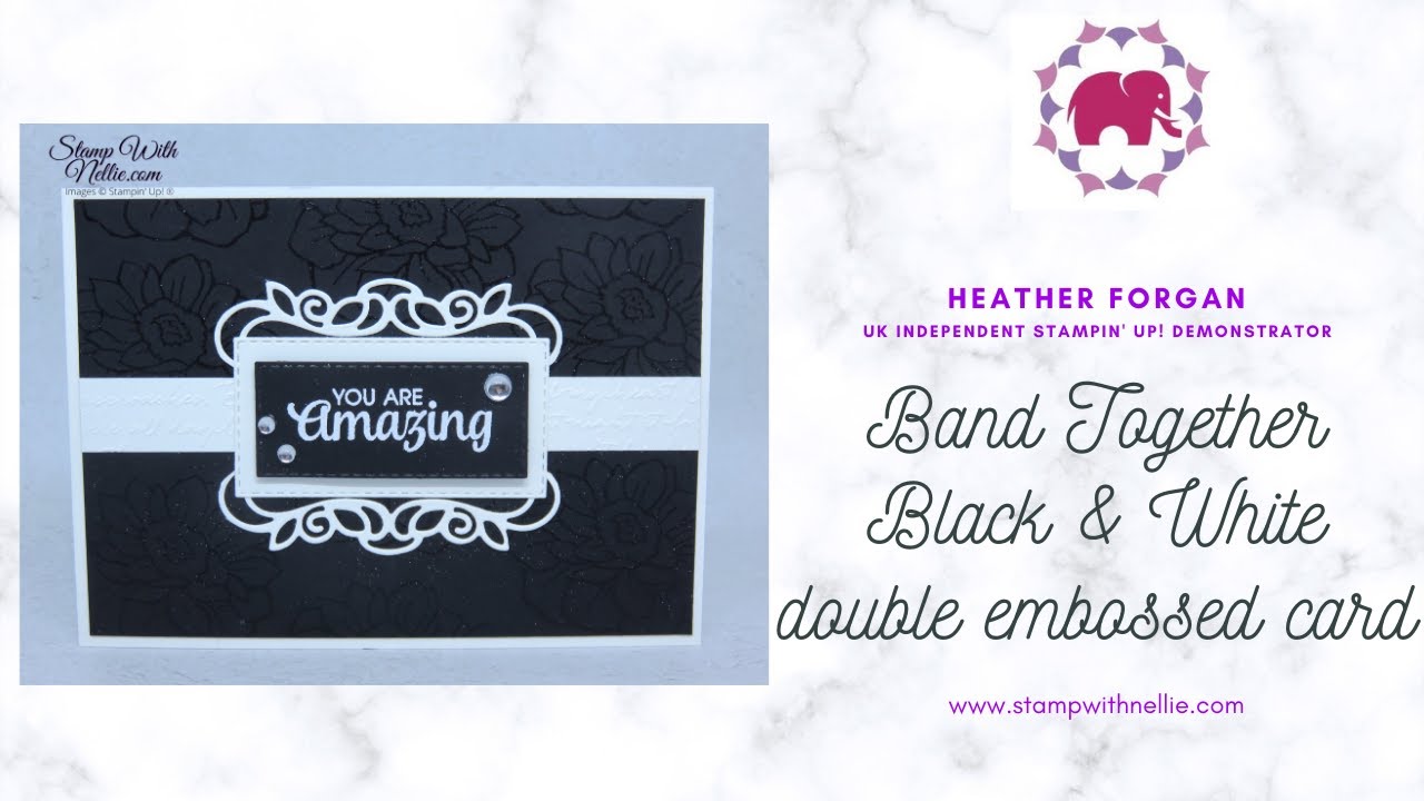 Detailed Bands black and white card
