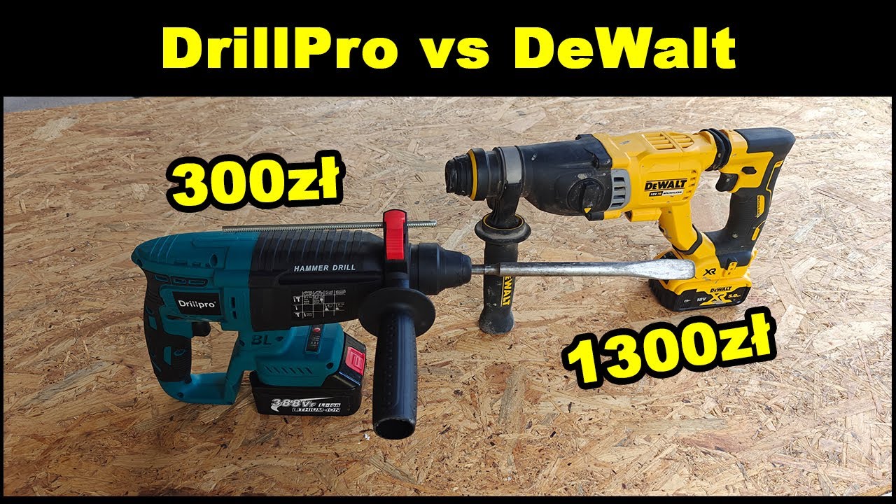 Młot udarowy DrillPro vs DeWalt: Czy warto oszczędzać na młocie udarowym? - Test LowcyChin.pl