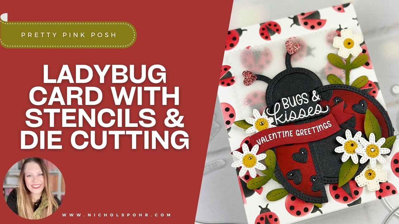 Ladybug Card with Layered Stencils & Die Cutting | Pretty Pink Posh January 2026
