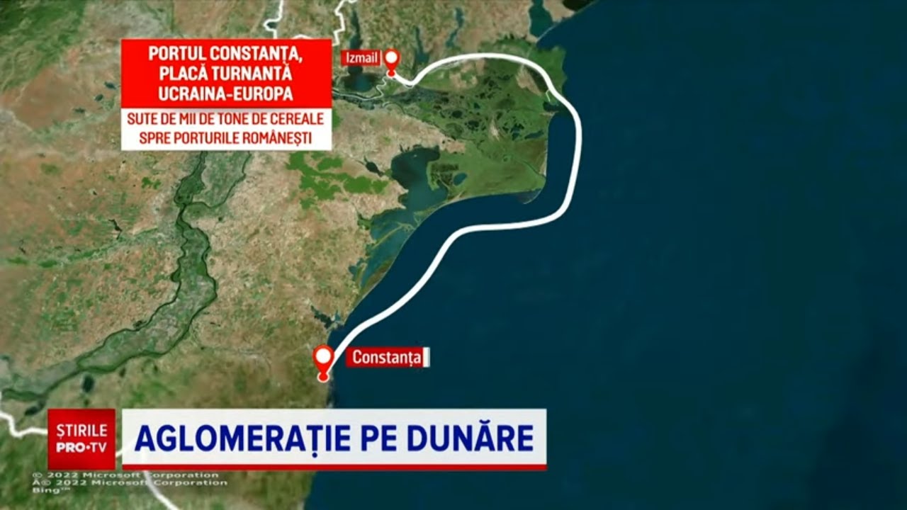 Zeci de nave ucrainene așteaptă să intre în portul din Constanța