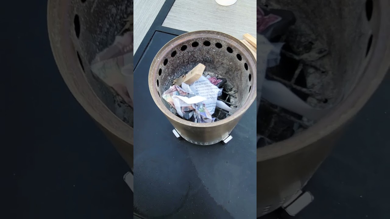 Making a fire in Solo Stove Mesa #solostove #mesa #howto #firepit