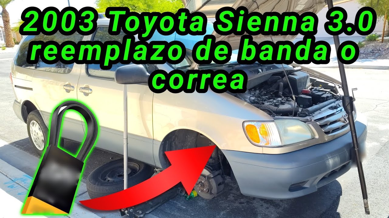 2003 Toyota Sienna 3.0 Cómo cambiar la banda o correa ( serpentine belt replacement)