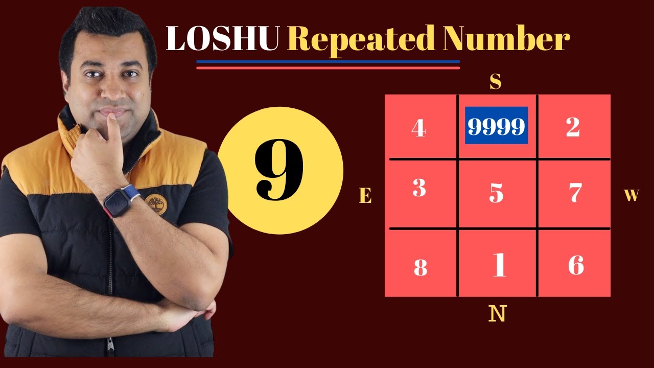 LOSHU GRID | REPEATED NUMBERS | REPEATED NUMBER 9 | Secret of LoShu Grid - Hindi
