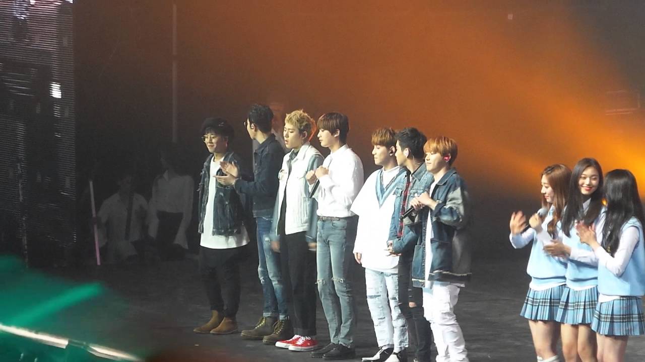 BTS & FT ISLAND & Block B & IOI & F(x) & Shinee & Leeteuk Opening Kcon Paris 2016 accorhotels arena