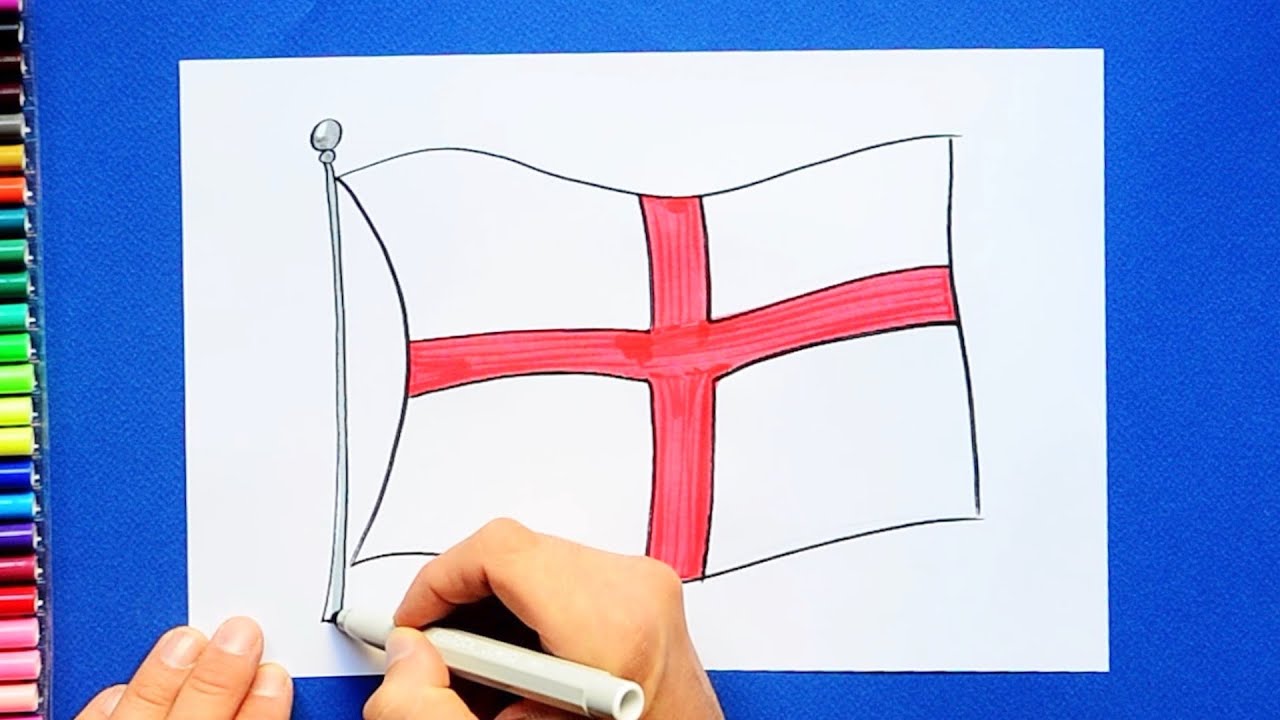 How to draw the Flag of England