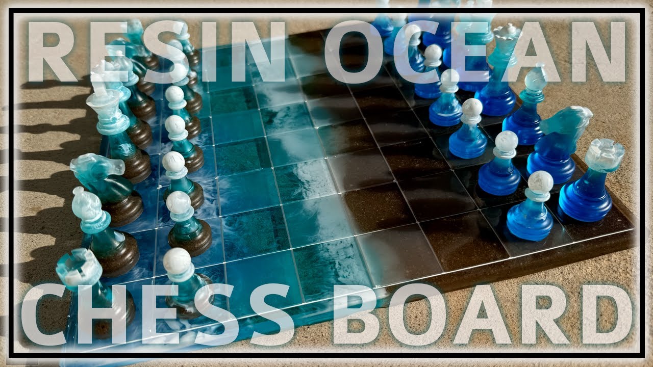 HOW I MAKE MY BEST SELLING EPOXY RESIN OCEAN CHESS BOARD! STEP BY STEP FT. @JDictionResin