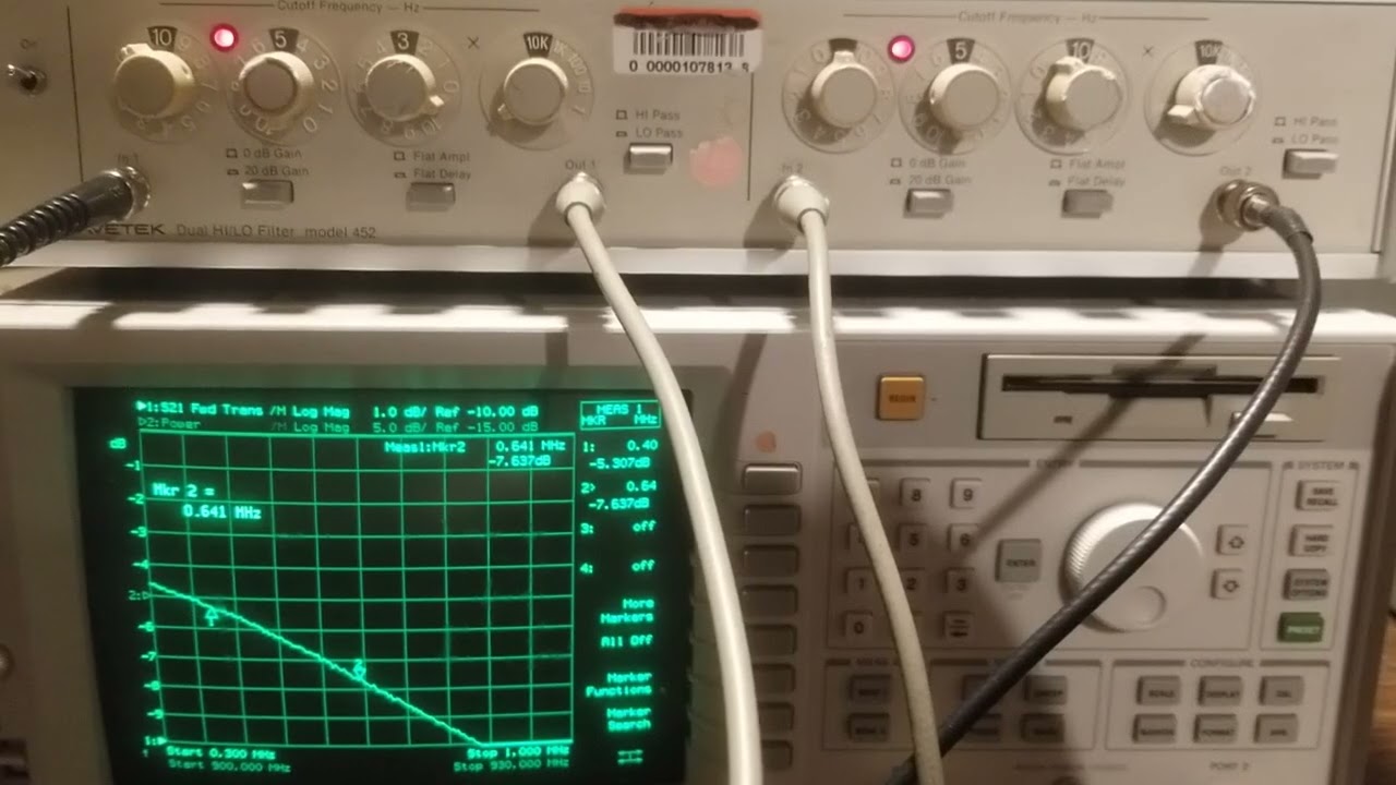 How does the tunable electronic filter-amplifier work?