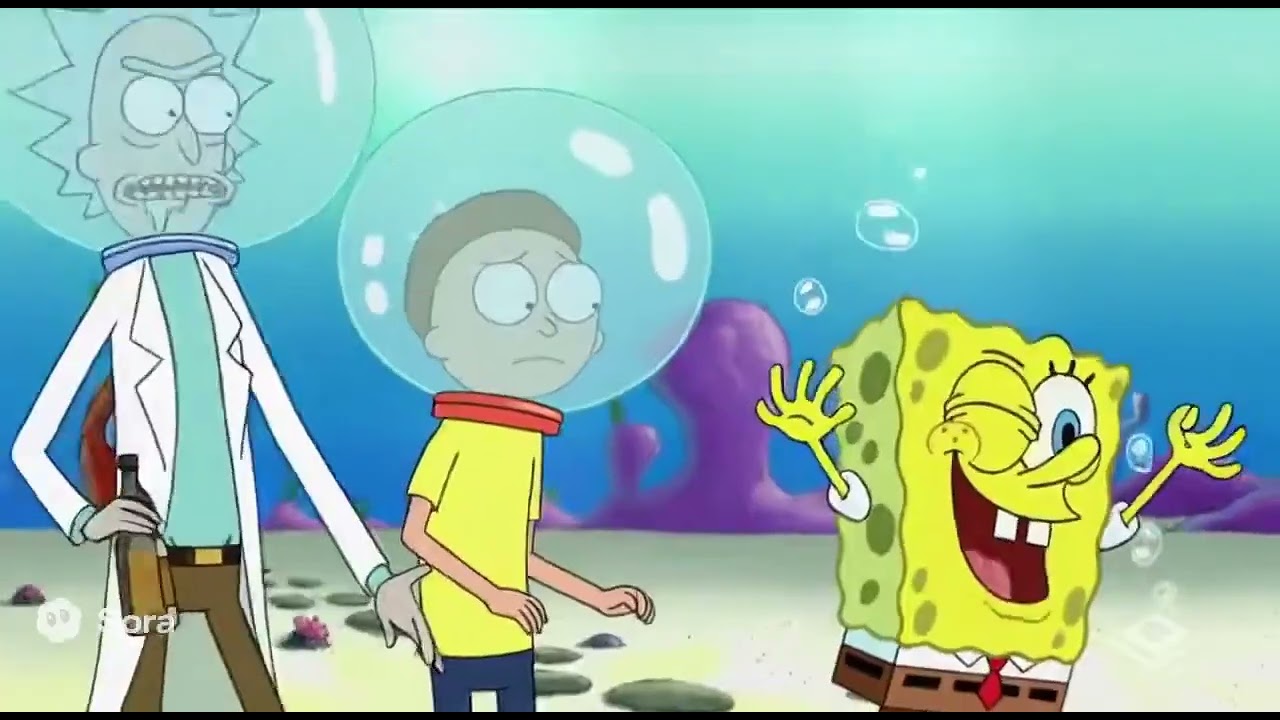 Rick and Morty Meet SpongeBob [OpenAI Sora 2 Cringe] (REUPLOAD)