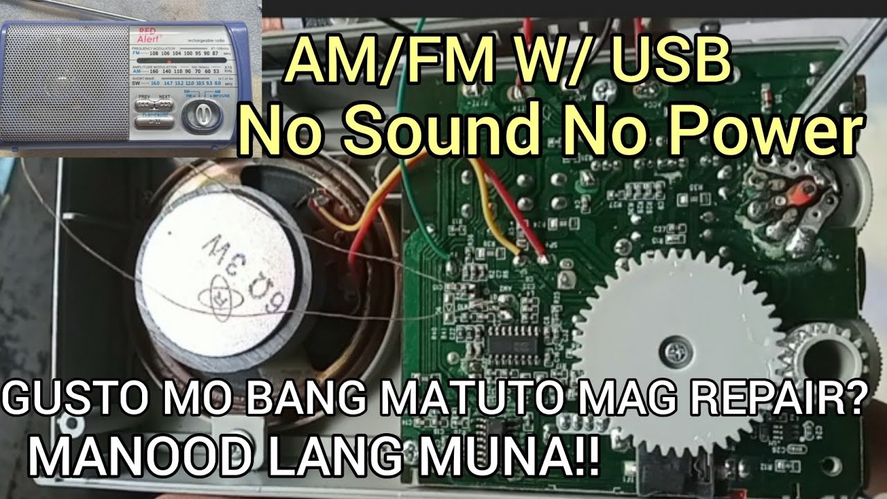 AM/FM W/USB NO POWER/NO SOUND HOW TO FIX (REDALERT)
