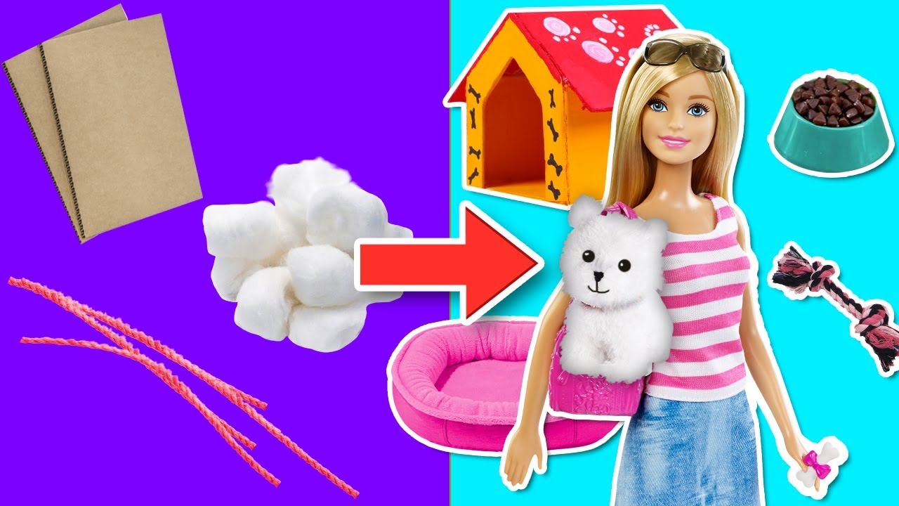 MINIATURE ACCESSORIES for BARBIE and her PETS! 👩🏼➕ 🐶= 💖C&D