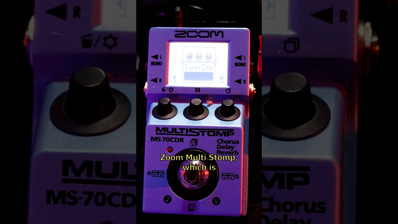 Zoom Multistomp, MXR Phase 95 and TC Electronic Subnup among musician’s pedal board setup!