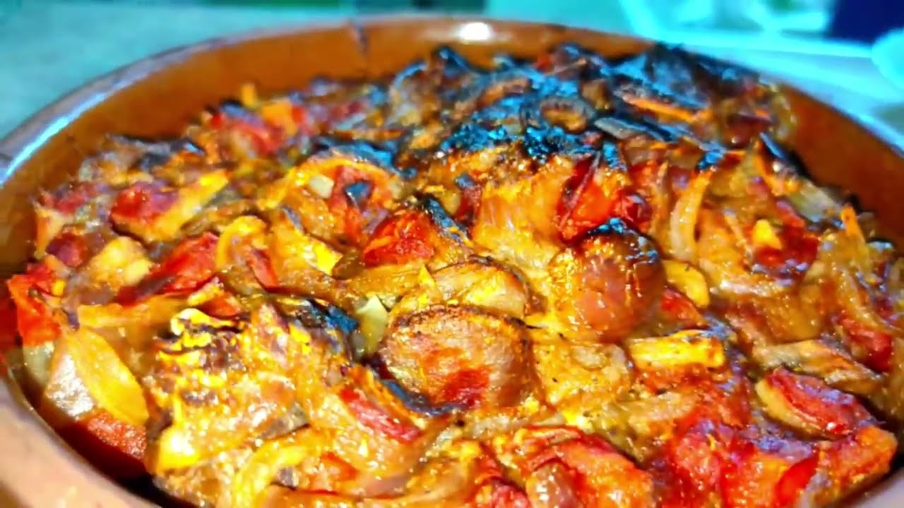 طاجن عكاوي الغلابة ( رقبة ديك رومي )