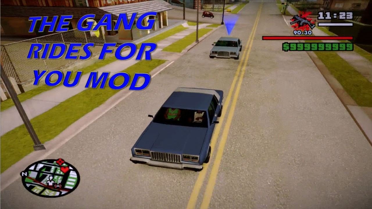 GTA San Andreas The gang rides for you CLEO Mod 2017 (NEW)