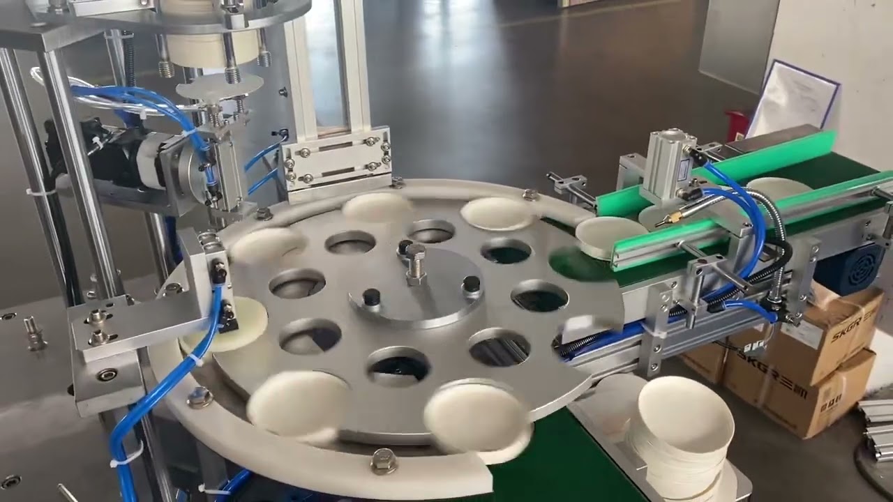 paper lid insert spoon making machine UK customer 
