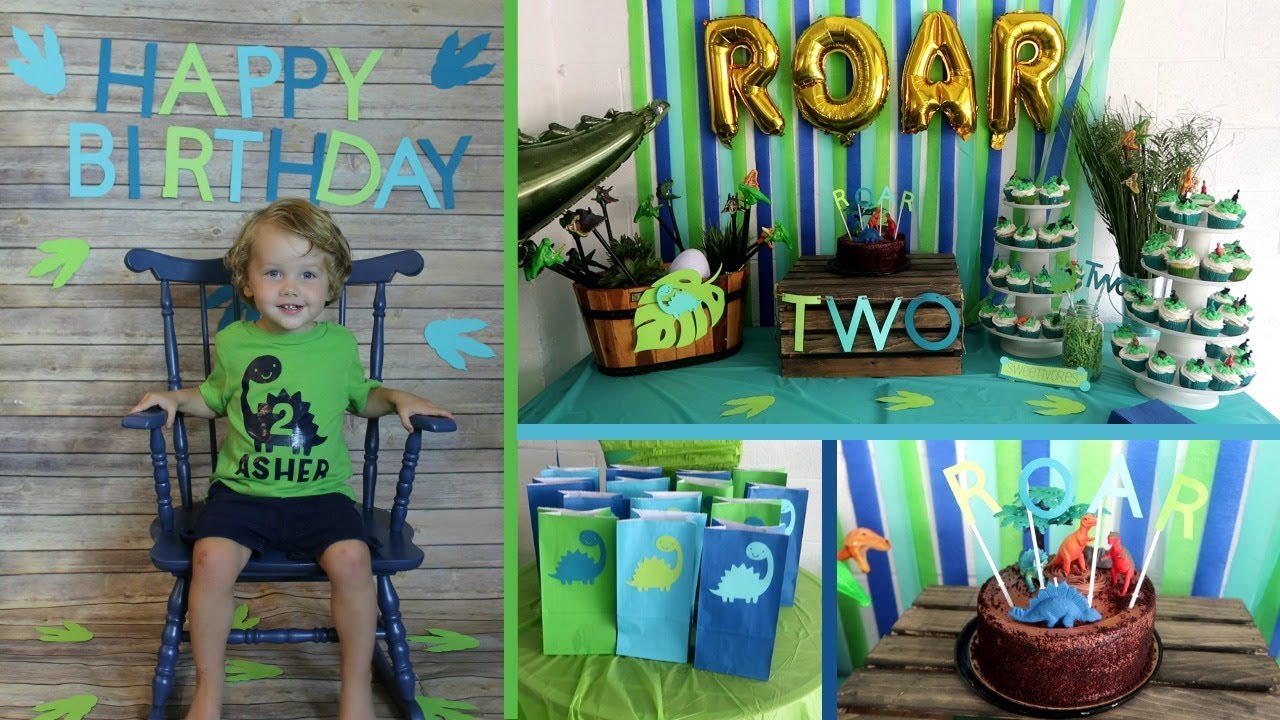 Asher's 2nd Birthday Party | Dinosaur Themed | Birthday Boy Party Ideas! |Vlog|