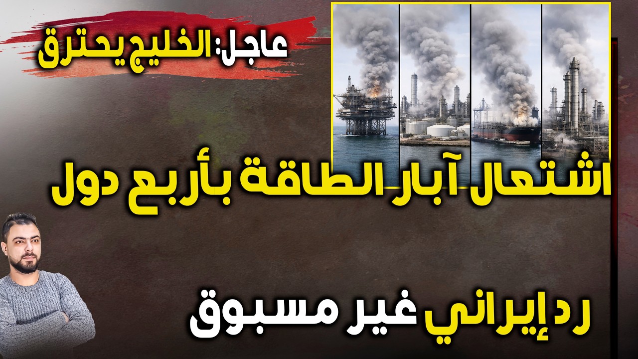 عاجل: الخليج يحتـ،رق.. رد إيراني غير مسبوق | اشتعال آبار الطاقة بأربع دول | وترامب يقف عاجزاً
