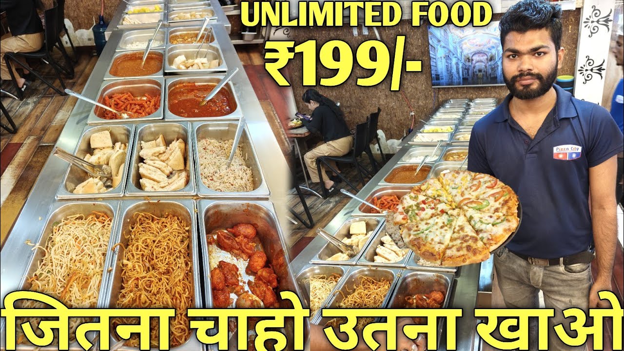 199 /- Unlimited Food Buffett Jitna Chaho Utna Khao | 100 % पैसा वसूल  ￼ | Jaipur Street food