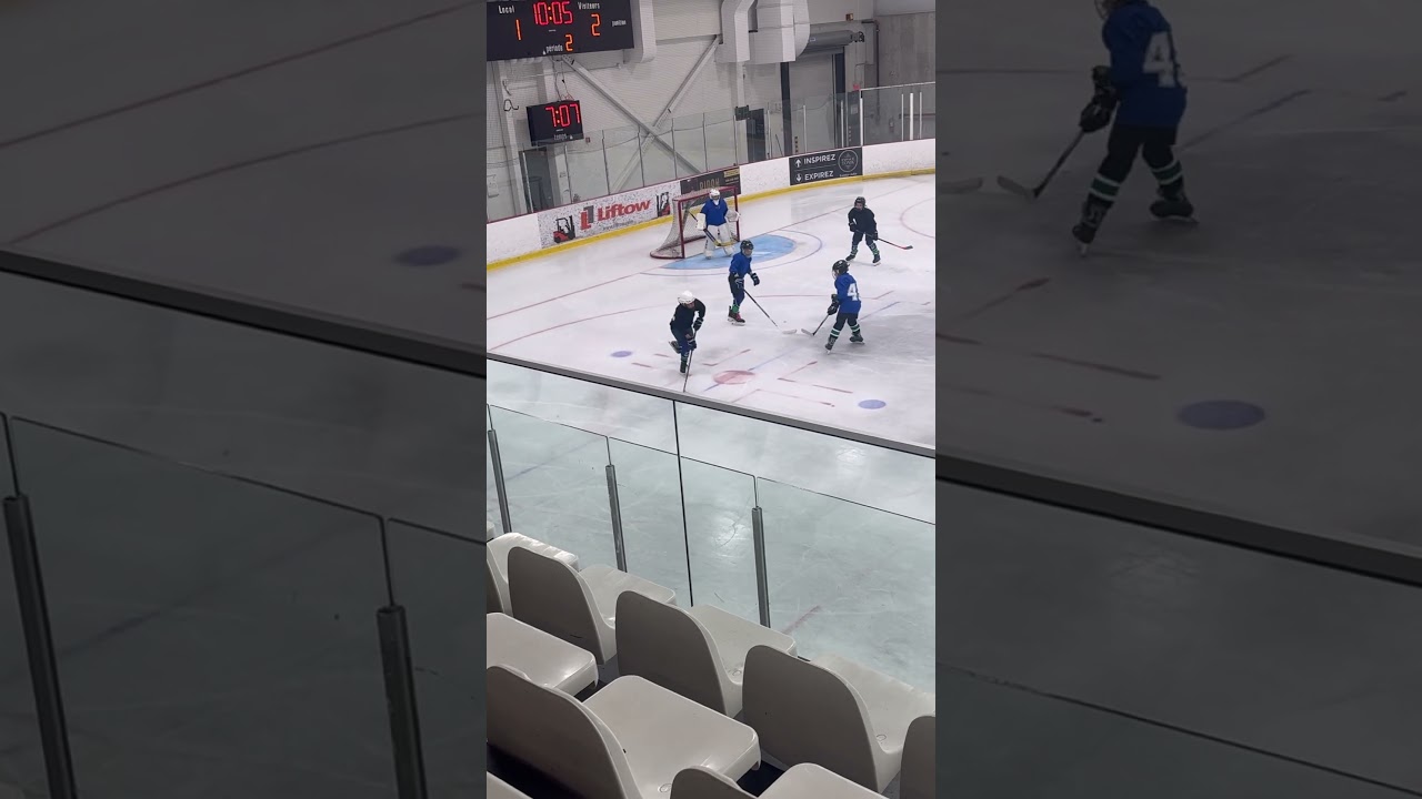 Skating back on defence for poke check #hockey #kids #sports #highlights #icehockey #athlete #fun