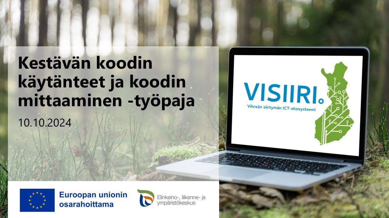 Kestävän koodin käytänteet ja koodin mittaaminen -työpaja 10.10.2024