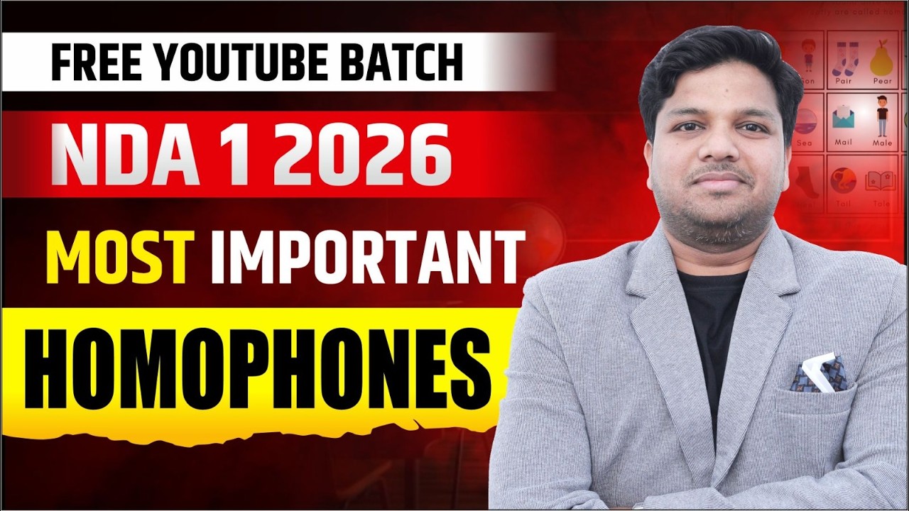 Most Important Homophones for NDA 1 2026 | English Vocabulary & Practice | Learn With Sumit