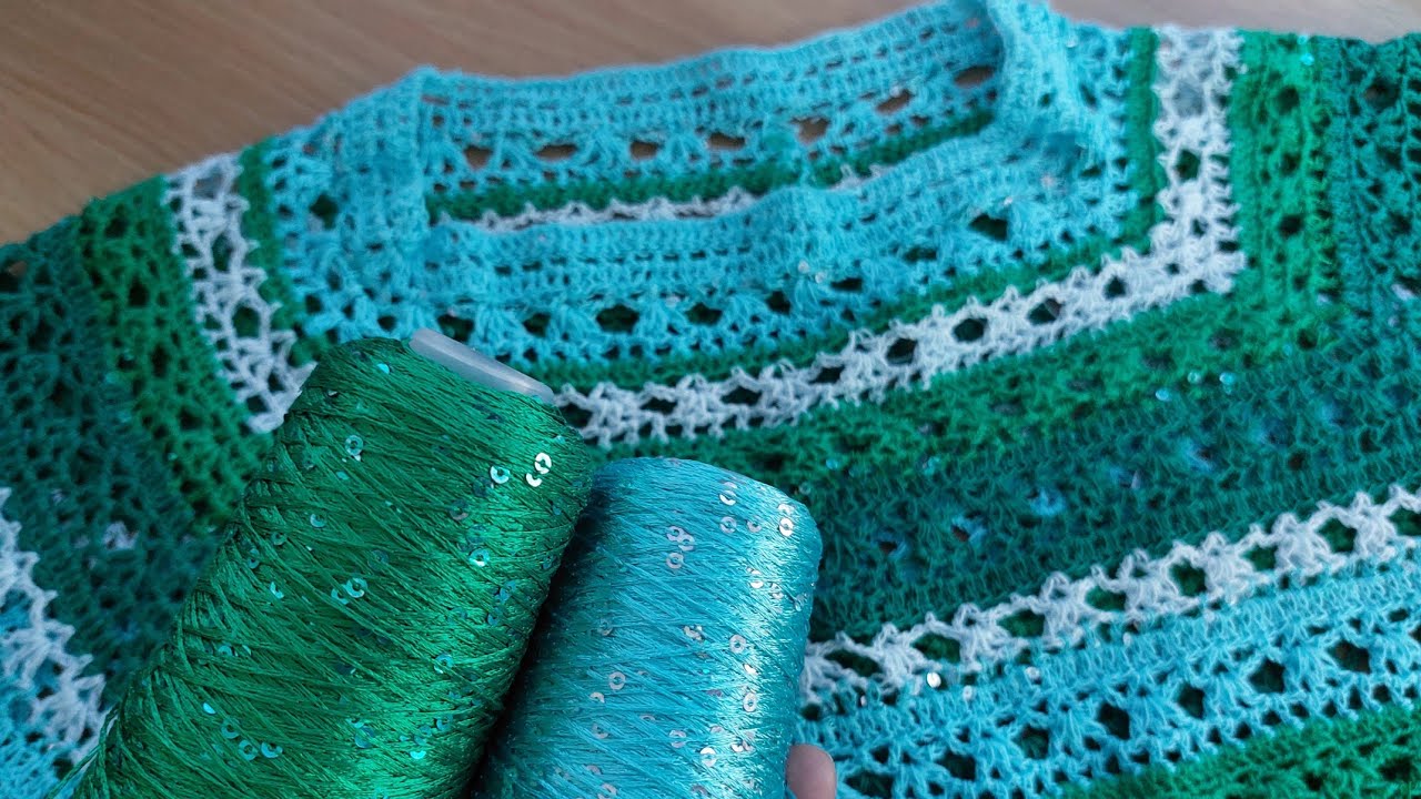 💯👍Fillet pattern element 😉 Creating a beautiful crochet blouse🌹
